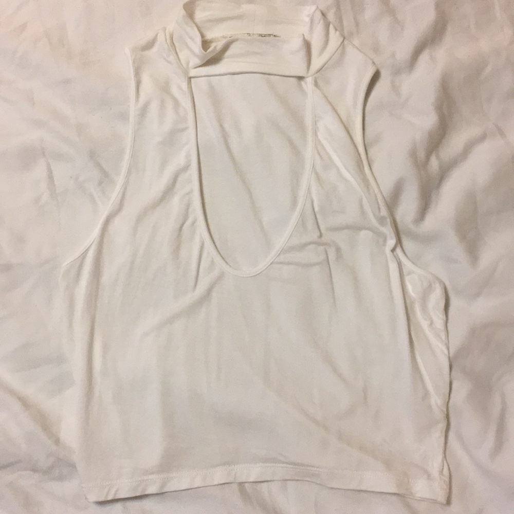 White crop top.